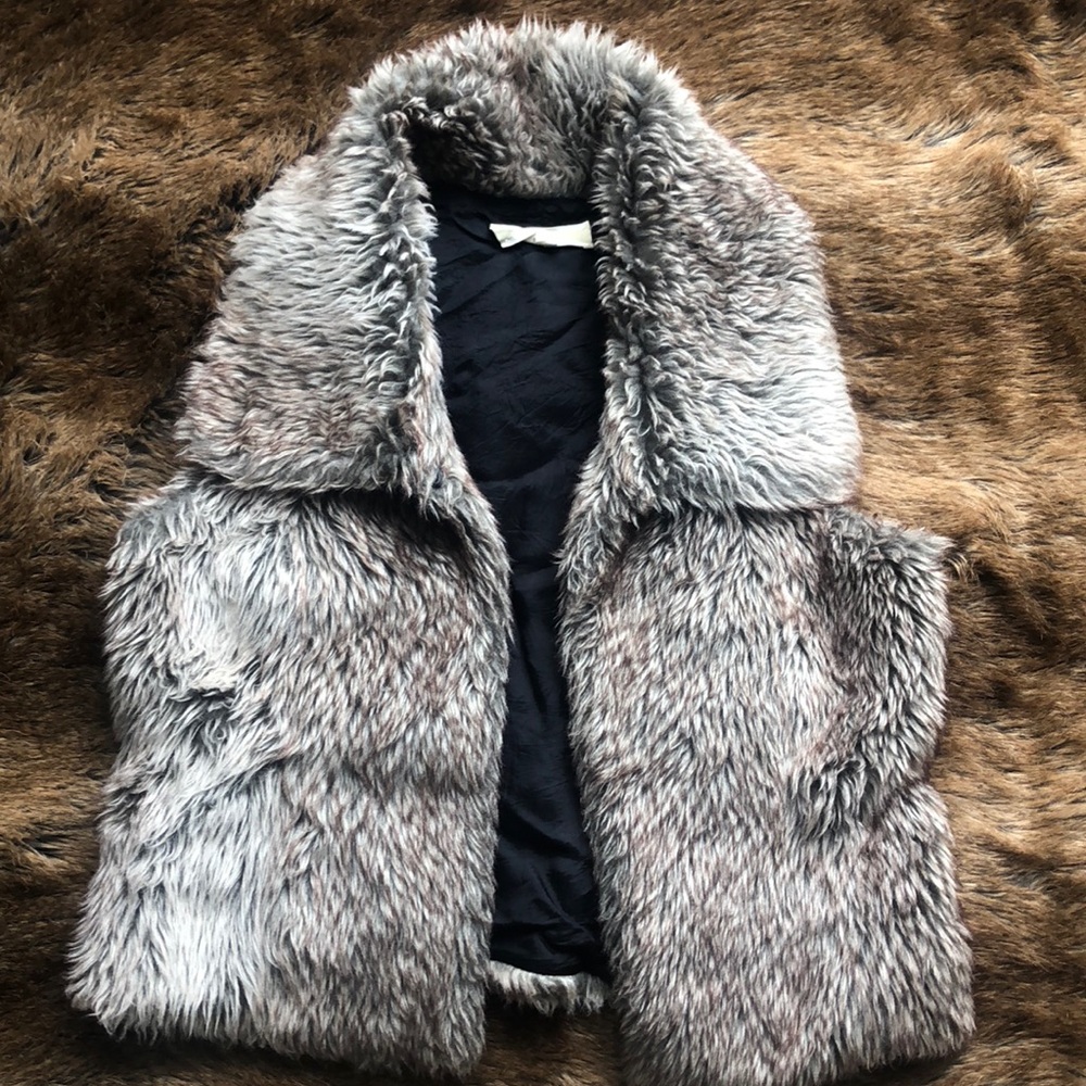 Lost April Faux fur vest
